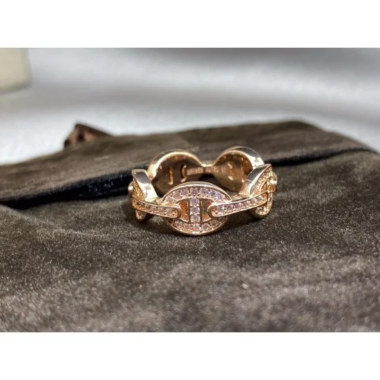 Hermes, Chaine, d'Ancre, Enchainee, diamond, Ring